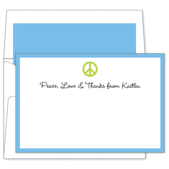 Blue Peace Flat Note Cards